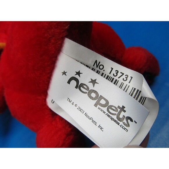 Neopets Red Shoyru Plush 7” Dragon Stuffed Animal 2003 - Picture 5 of 8